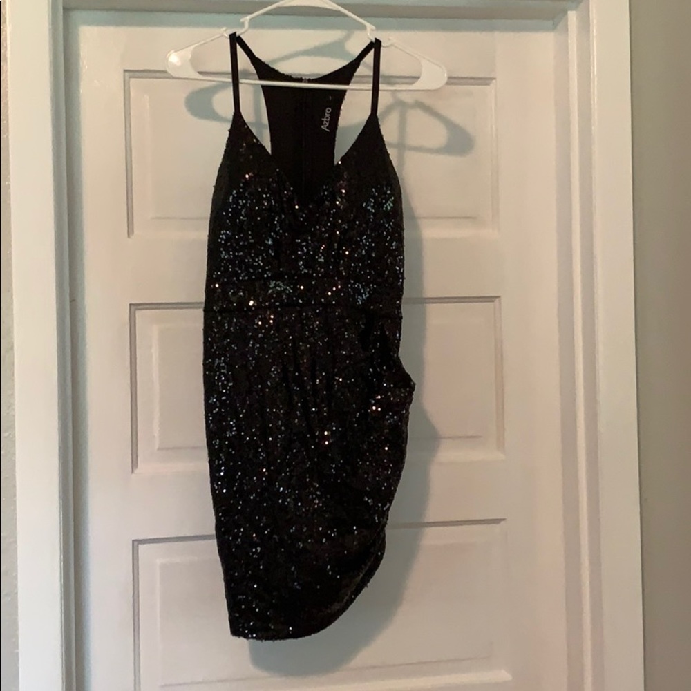 💋 Black sequin dress
